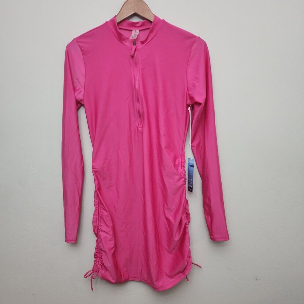 Kyodan Pink One Piece Swim High Neck Long Sleeves. UV Rays Protection